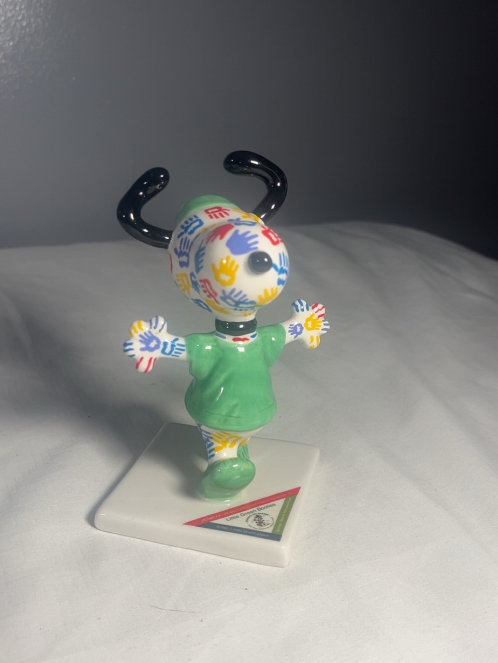 Rare Snoopy "Little Green Booties" Ceramic Figurine - Peanuts On Parade Collecti